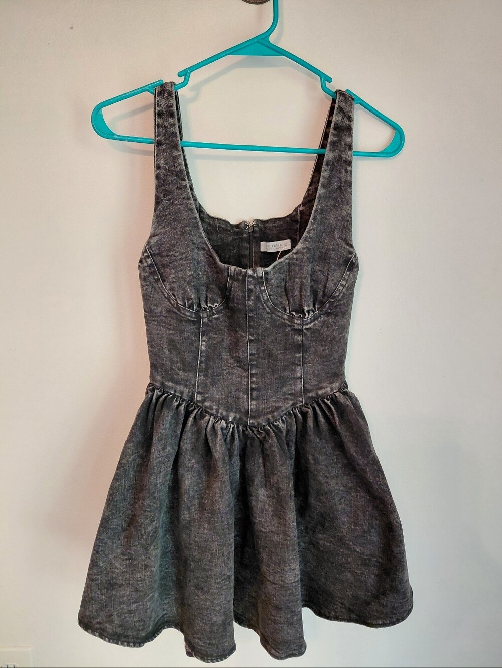 12th Tribe Washed Black Denim Dress